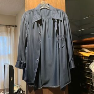 Vintage Navy Button-Up